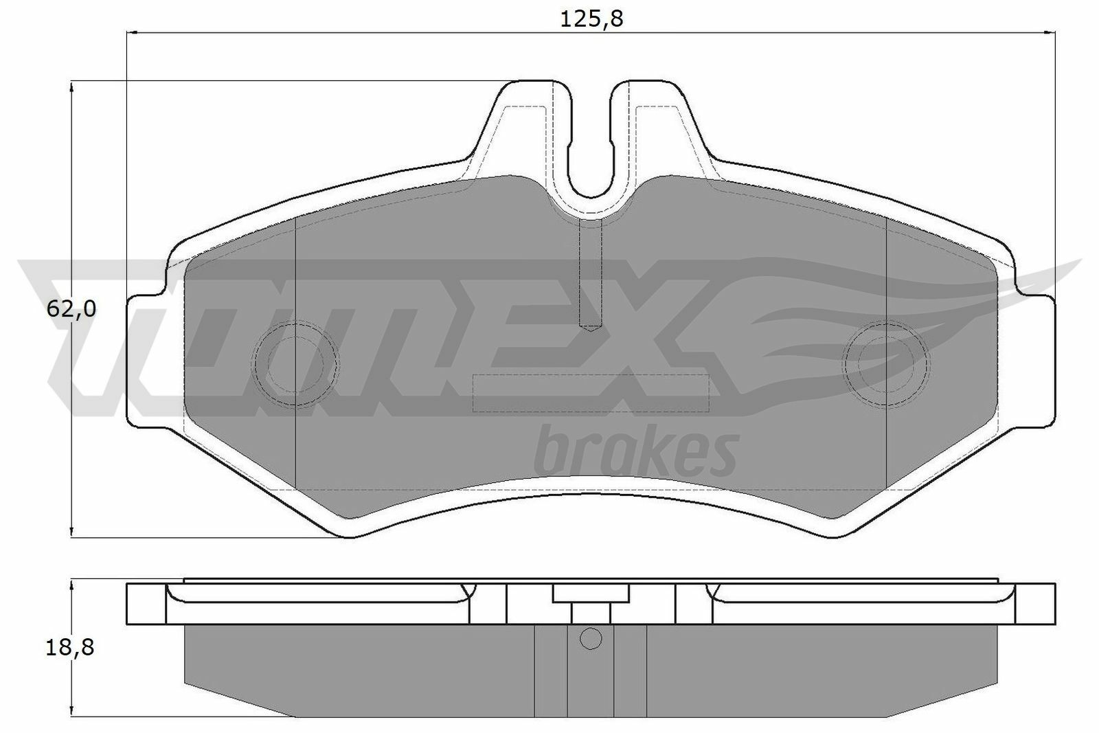 Sada brzdových platničiek kotúčovej brzdy TOMEX Brakes